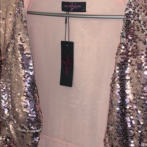 Blush Pink sequence drape